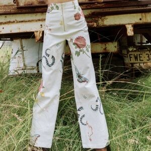 Free People Lenni Xeno Pants in beige  - size XS